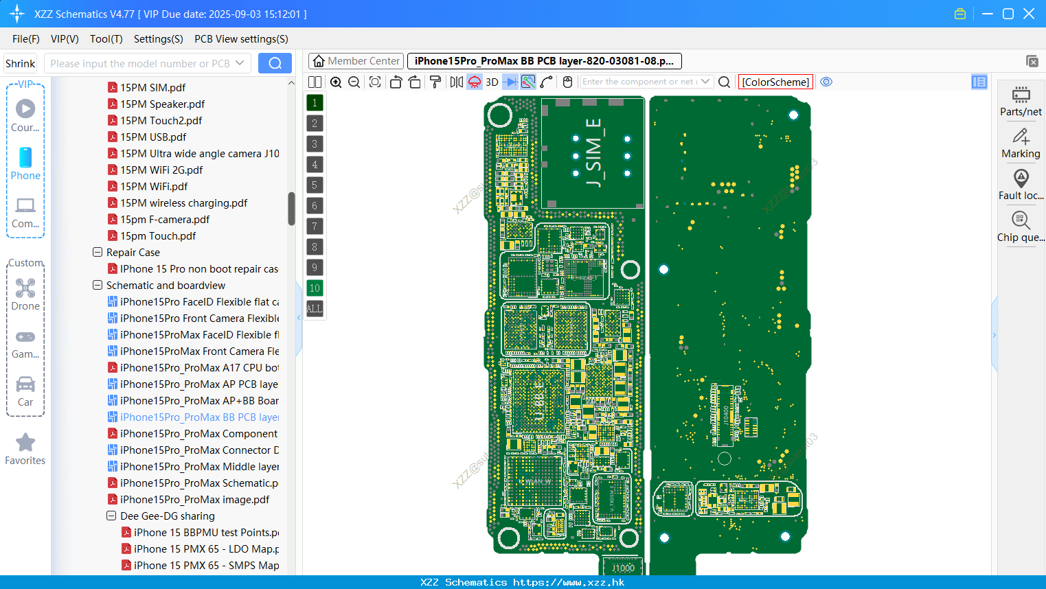IPhone15Pro_ProMax BB PCB Layer-820-03081-08